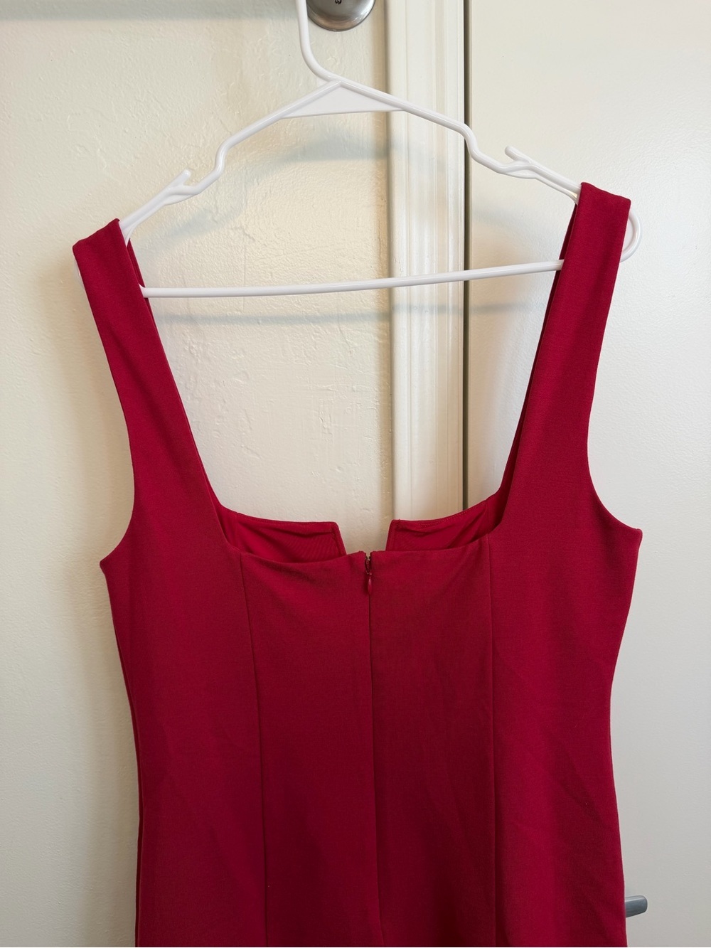 Lovers + Friends Draya Mini Dress Red V-Notch Bodycon Mini Dress Size Large - Picture 9 of 10